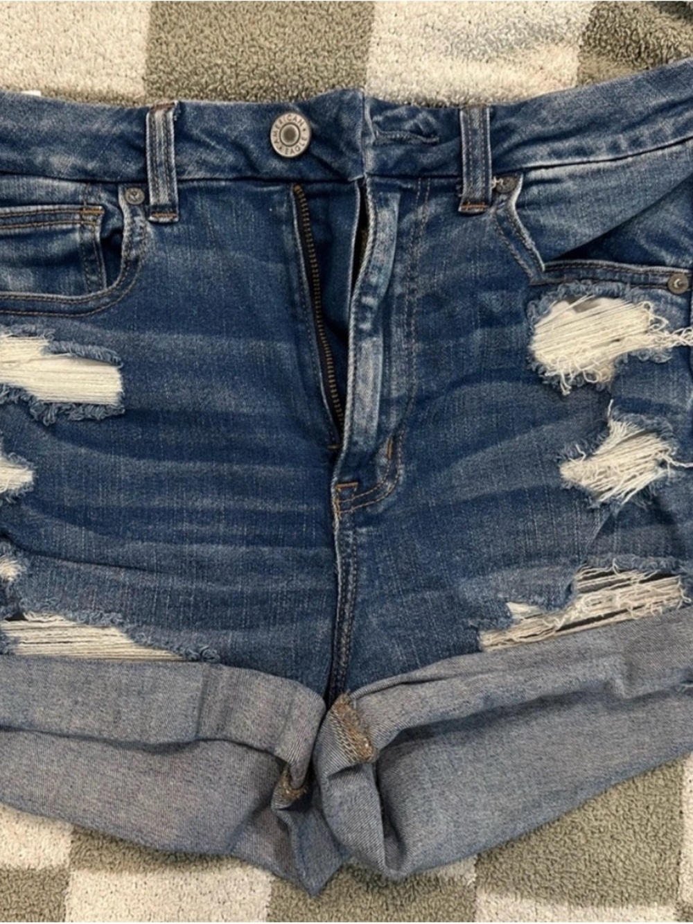 American Eagle Outfitters Dark Blue Denim Shorts